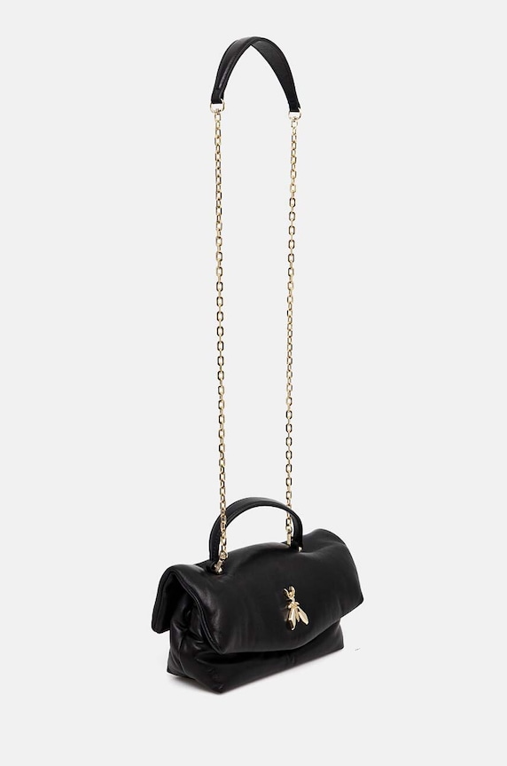 Δερμάτινη τσάντα Patrizia Pepe 8B0201.L113 μαύρο AW24