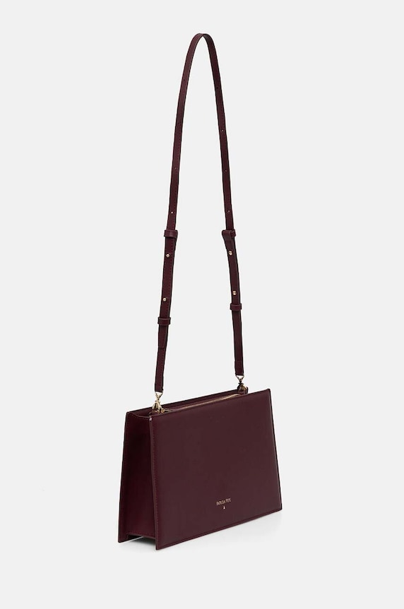 Kožená kabelka Patrizia Pepe 8B0214.L061 burgundské AW24