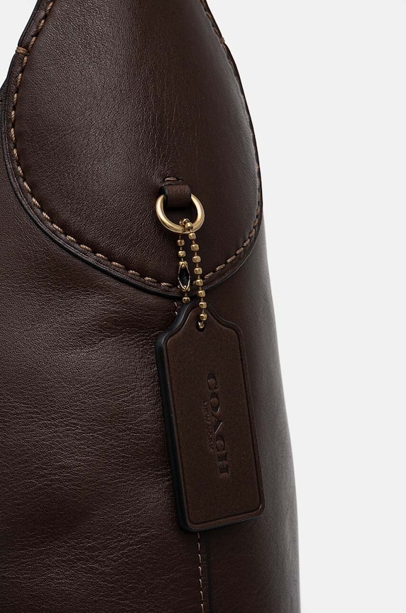 Coach leather handbag brown CU044