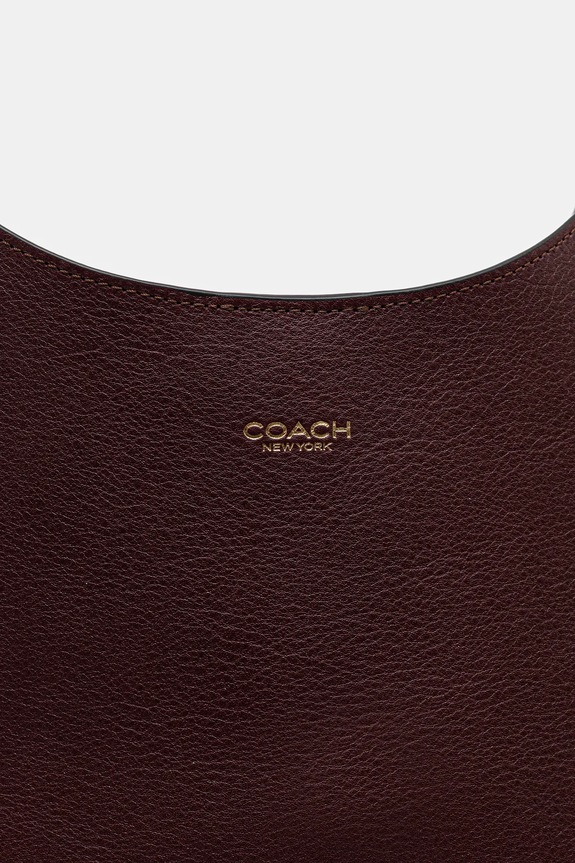 Coach geantă de piele Brooklyn Shoulder Bag 39 burgundia CU044