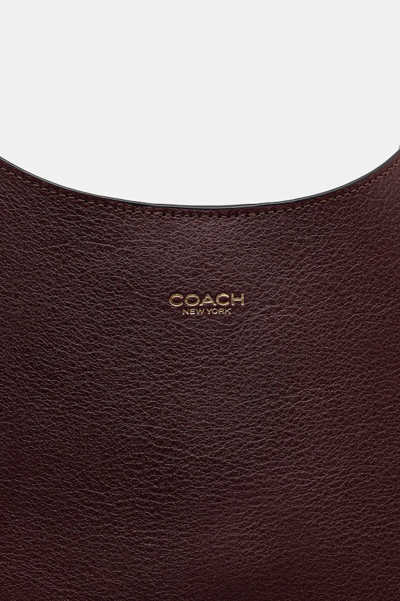Coach geantă de piele Brooklyn Shoulder Bag 39 burgundia CU044