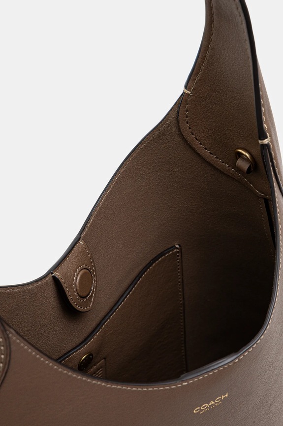 Coach geantă de piele Brooklyn Shoulder Bag 28 CU068 maro