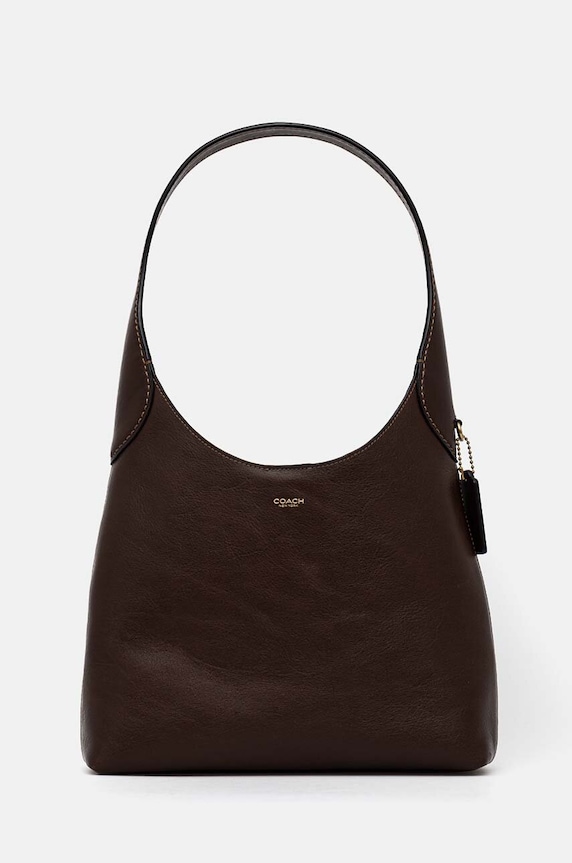 Coach geantă de piele Brooklyn Shoulder Bag 28 uni maro CU068