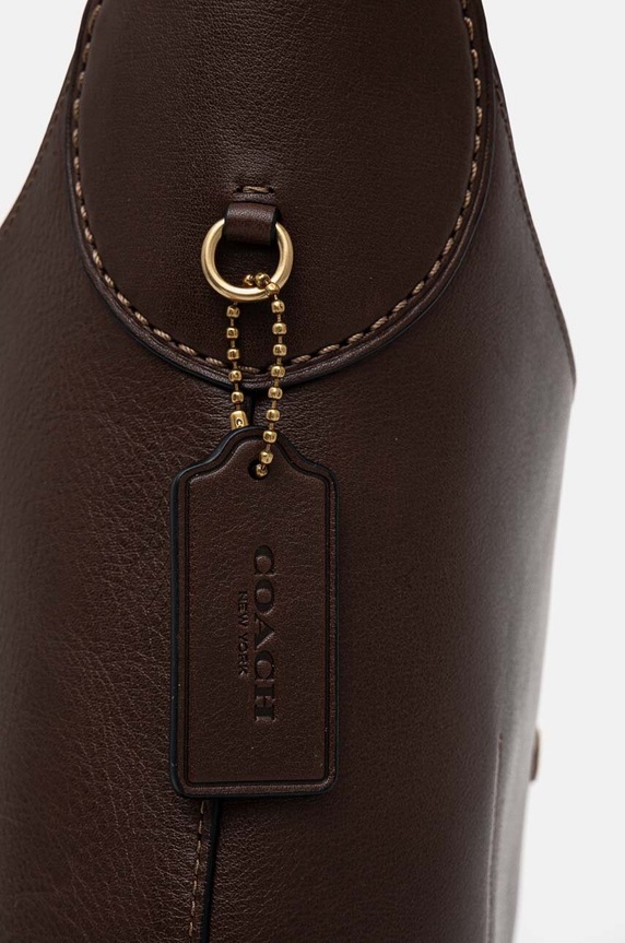 Accesorii Coach geantă de piele Brooklyn Shoulder Bag 28 CU068 maro