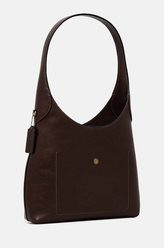 Coach geantă de piele Brooklyn Shoulder Bag 28 maro CU068