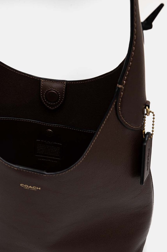 Coach geantă de piele Brooklyn Shoulder Bag 28 CU068 maro