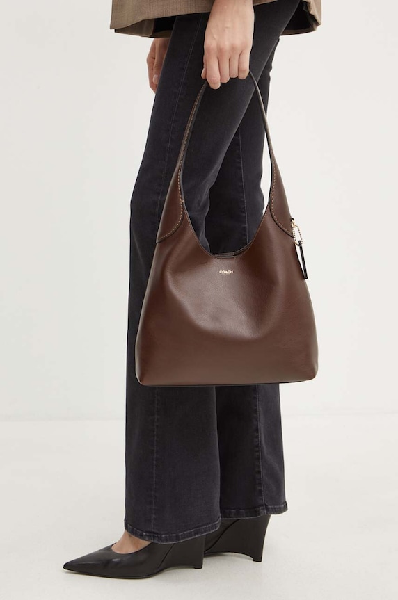 Coach geantă de piele Brooklyn Shoulder Bag 28 CU068