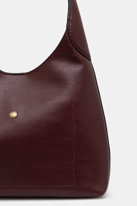 Accesorii Coach geantă de piele Brooklyn Shoulder Bag 28 CU068 burgundia