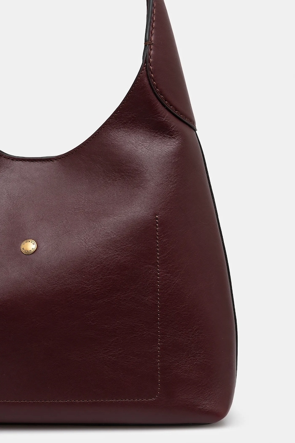 Accesorii Coach geantă de piele Brooklyn Shoulder Bag 28 CU068 burgundia