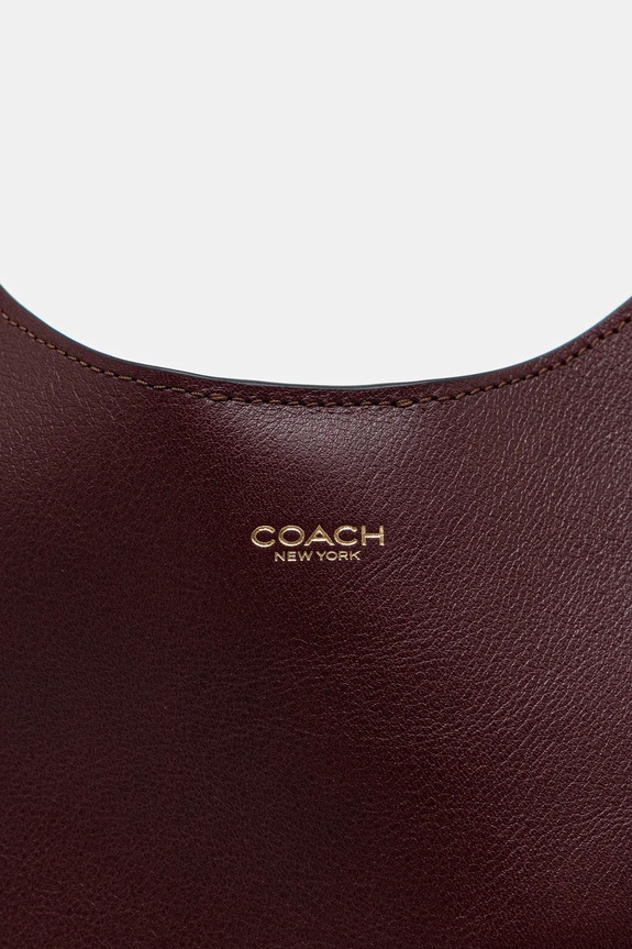 Coach geantă de piele Brooklyn Shoulder Bag 28 burgundia CU068