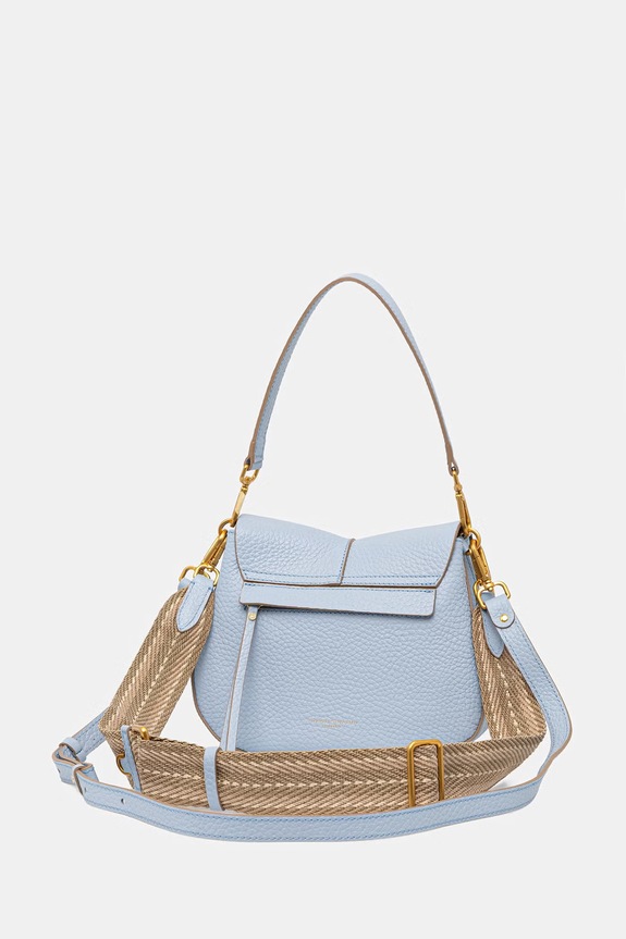 Αξεσουάρ Gianni Chiarini χιαστί γυναικεία δερμάτινη HELENA ROUND BS.11086.TKL μπλε