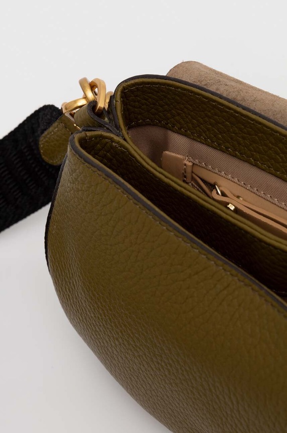Gianni Chiarini keresztpántos táska női bőr HELENA ROUND zöld BS.11088.TKL