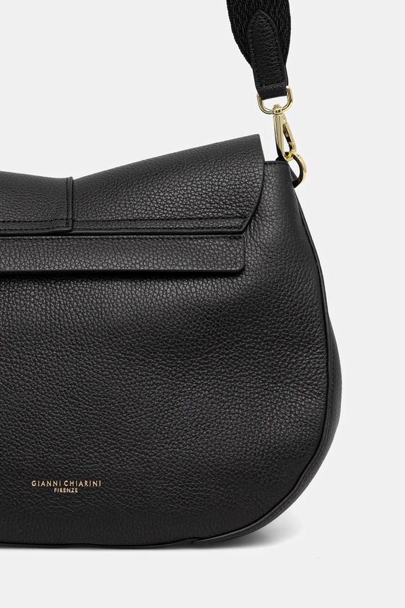 Doplnky Kožená kabelka Gianni Chiarini HELENA ROUND BS.6037/COMM.GRN čierna