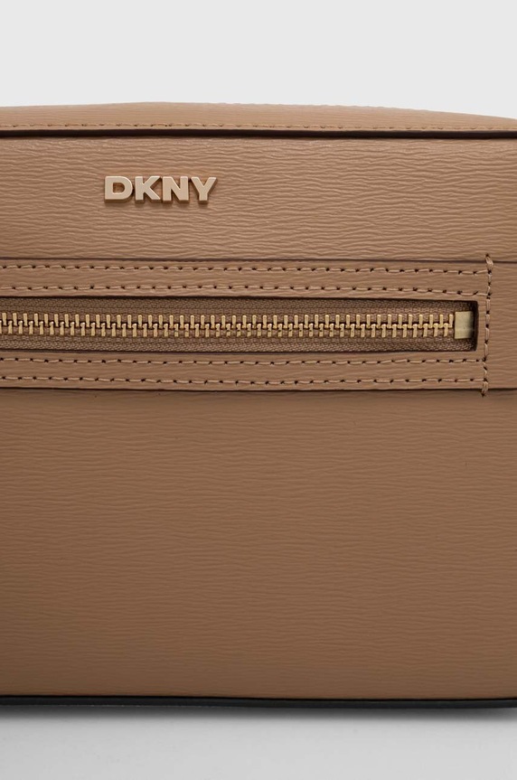 Kožená kabelka Dkny béžová R42E3E22