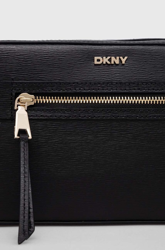 Kožená kabelka Dkny čierna R42E3E22
