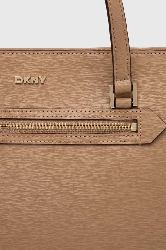 Dkny torebka skórzana beżowy R42A3E20