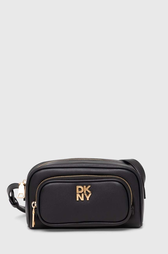 Kožená kabelka Dkny přírodní kůže černá R42EKE53