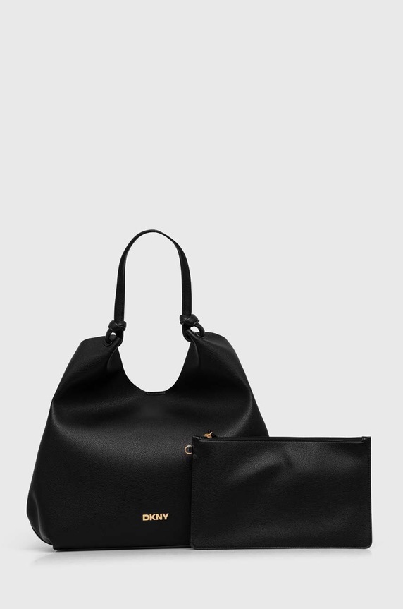 DKNY шопинг чанта дамска PAULA побира А4 черен R42BAE48