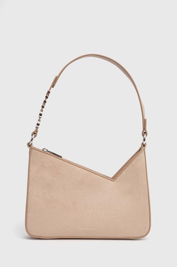 HUGO torebka nie mieści A4 beżowy 50523476