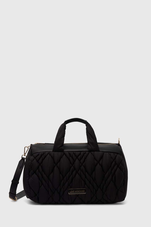 Torba Love Moschino imitacija zrnate kože crna JC4164PP1L