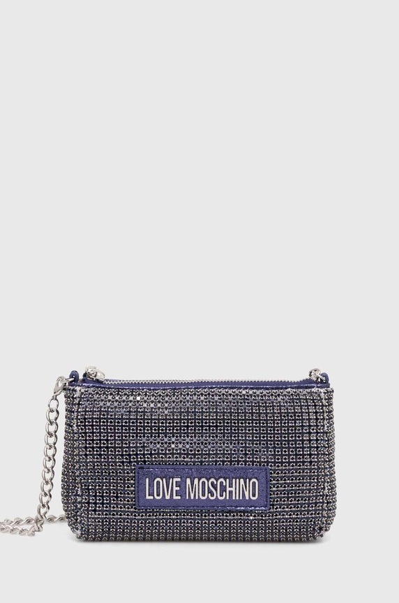 Love Moschino poseta nu incape in A4 bleumarin JC4046PP1L