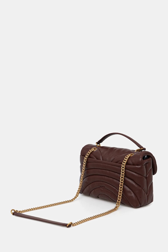 Pinko poșetă de piele burgundia 100038.A1EX