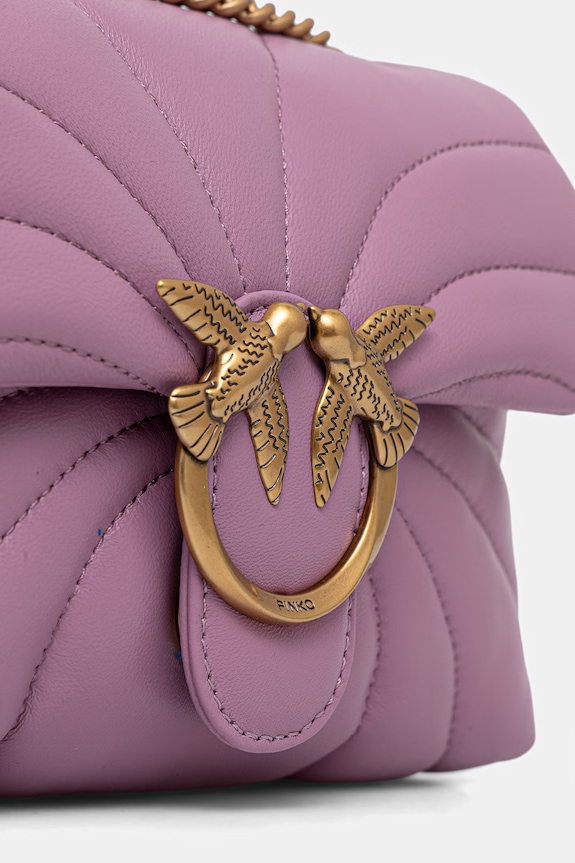 Pinko poșetă de piele violet 100039.A1EX