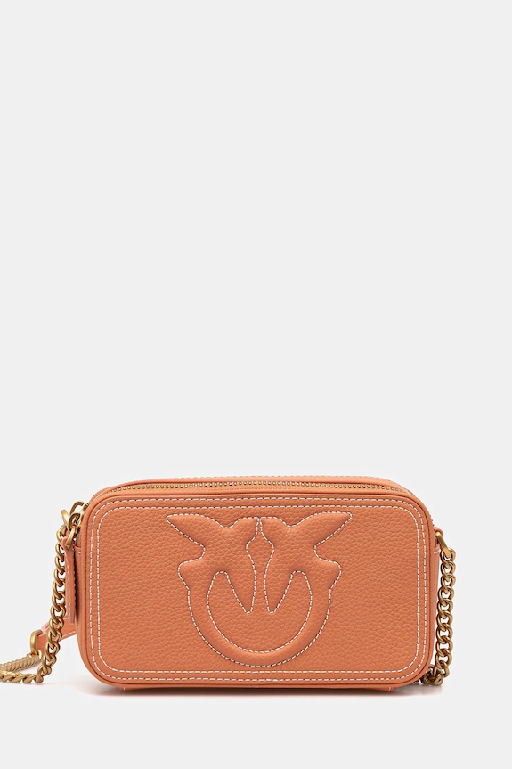 Pinko borsa a mano in pelle arancione 103799.A1LF