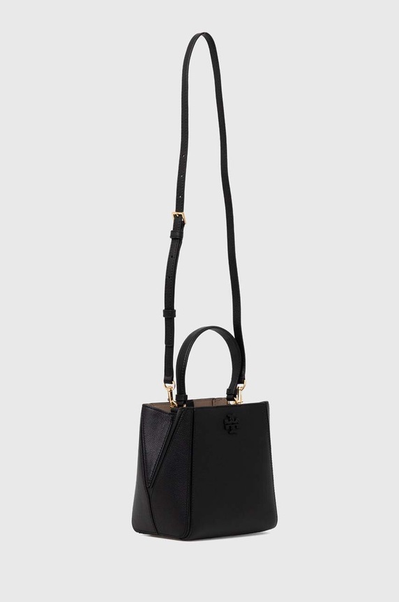 Tory Burch bőr táska McGraw Small 158500.001 fekete AW24