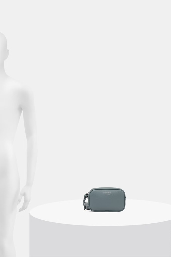 Emporio Armani geantă crossbody pentru femei cu imitație de piele EW000537.AF12036 turcoaz