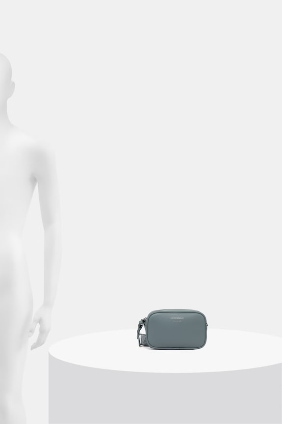 Emporio Armani geantă crossbody pentru femei cu imitație de piele EW000537.AF12036 turcoaz
