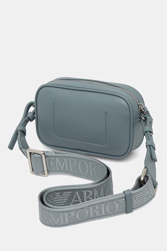 Emporio Armani geantă crossbody pentru femei cu imitație de piele EW000537.AF12036 turcoaz SS26