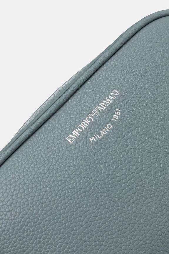 Accesorii Emporio Armani geantă crossbody pentru femei cu imitație de piele EW000537.AF12036 turcoaz