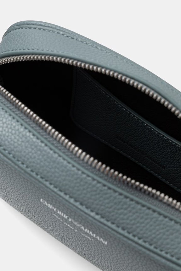Emporio Armani geantă crossbody pentru femei cu imitație de piele turcoaz EW000537.AF12036