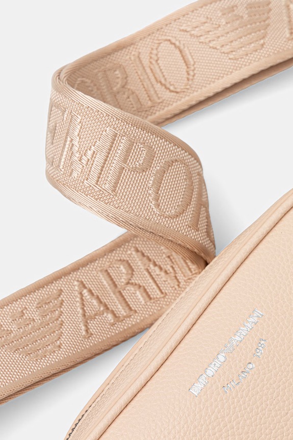 Emporio Armani geantă crossbody pentru femei cu imitație de piele bej EW000537.AF12036