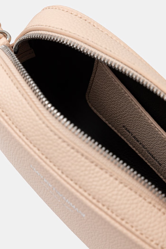 Emporio Armani geantă crossbody pentru femei cu imitație de piele EW000537.AF12036 bej