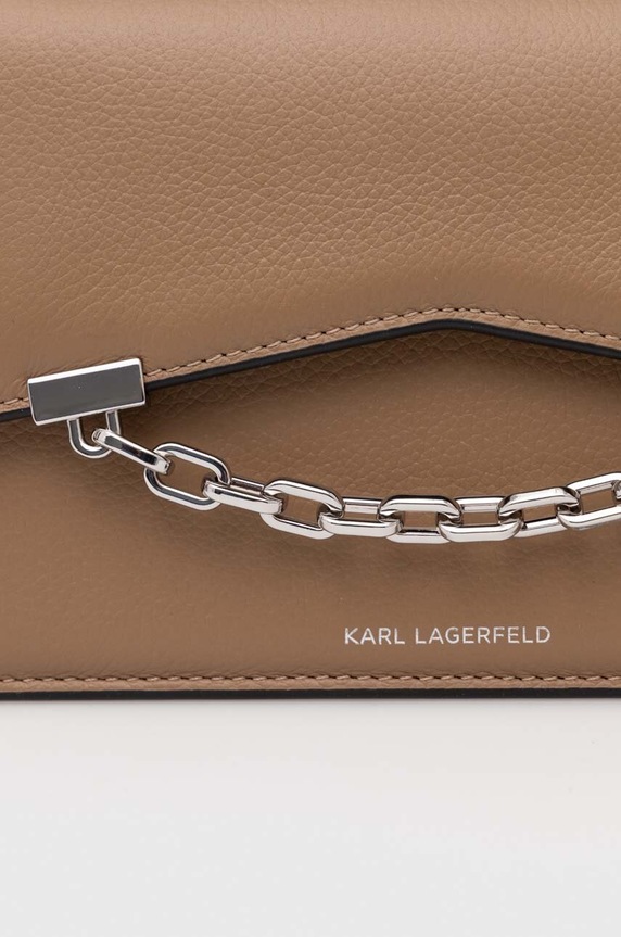 Karl Lagerfeld torebka skórzana 245W3028 brązowy