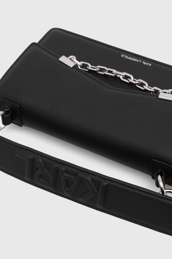 Karl Lagerfeld torebka skórzana czarny 245W3028
