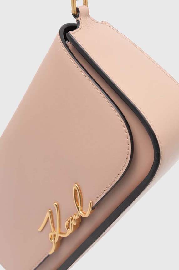 Accesorii Karl Lagerfeld poseta de piele 245W3043 roz