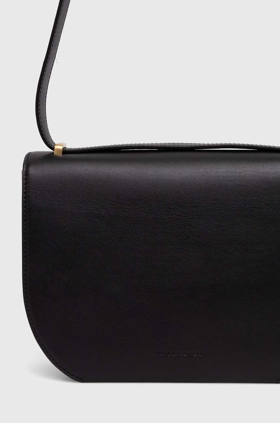 Doplnky Kožená kabelka Karl Lagerfeld 245W3056 čierna