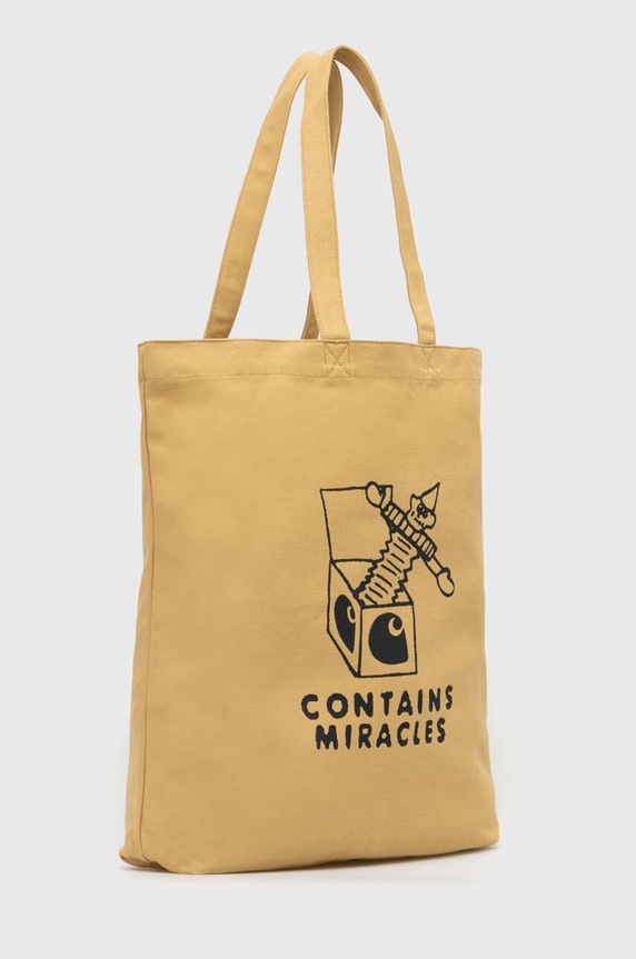 Хлопковая сумка Carhartt WIP Stamp Tote I033629.23FXX бежевый AW24