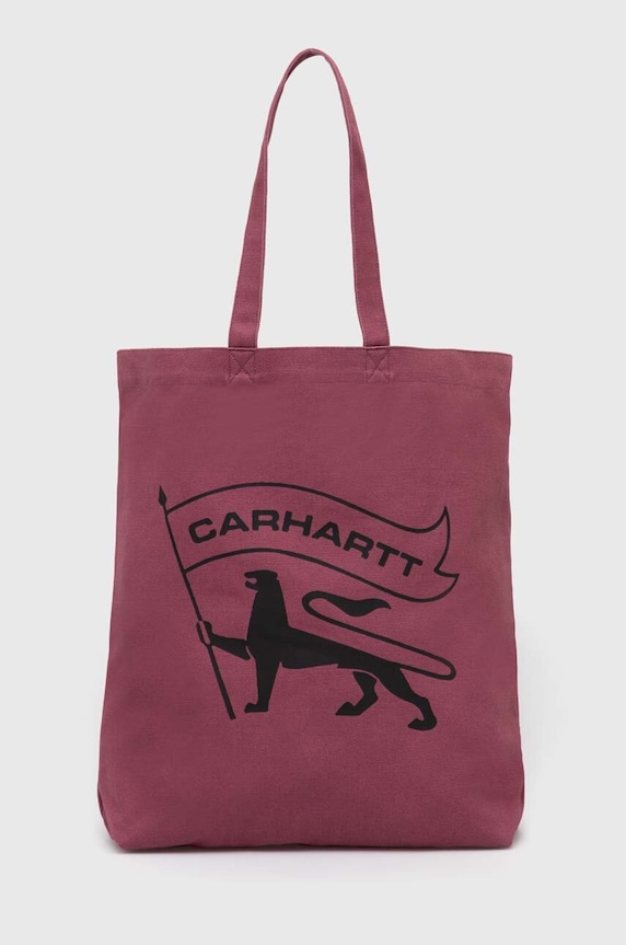 Pamučna torba Carhartt WIP Stamp Tote print roza I033629.2B0XX
