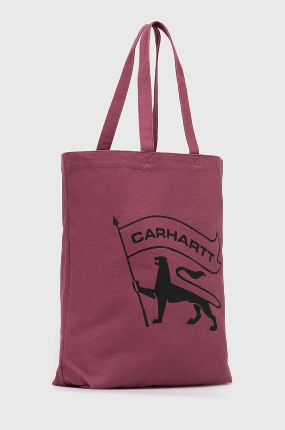 Pamučna torba Carhartt WIP Stamp Tote I033629.2B0XX roza AW24