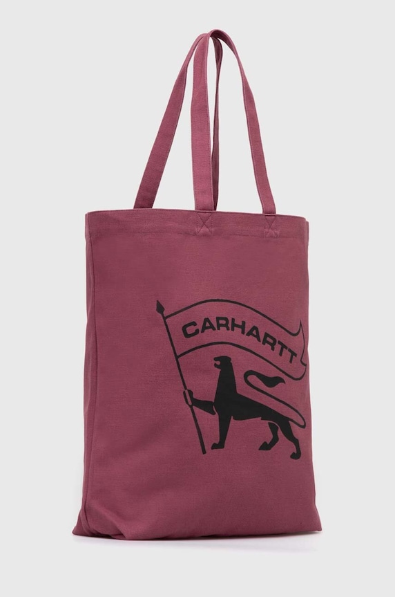 Pamučna torba Carhartt WIP Stamp Tote I033629.2B0XX roza AW24
