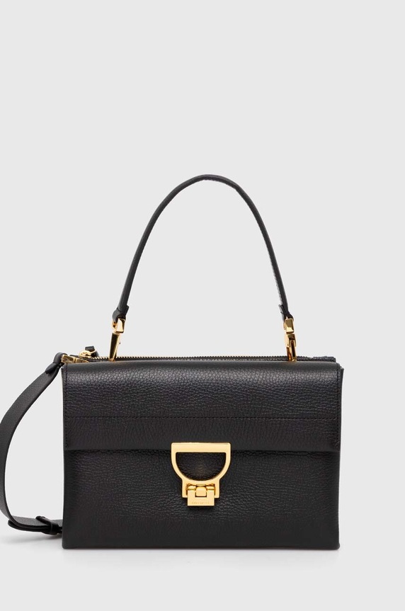 Coccinelle torebka crossbody damska skórzana ARLETTIS skóra licowa czarny E1.MD5.12.08.01