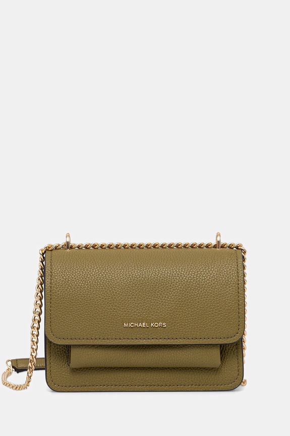 MICHAEL Michael Kors poșetă de piele uni verde 32T4GC7C1T