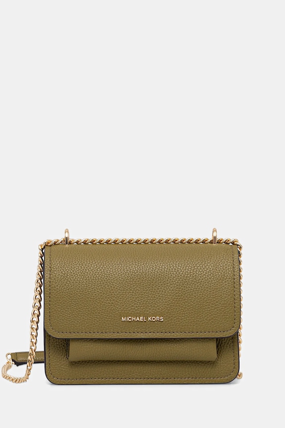 MICHAEL Michael Kors poșetă de piele uni verde 32T4GC7C1T