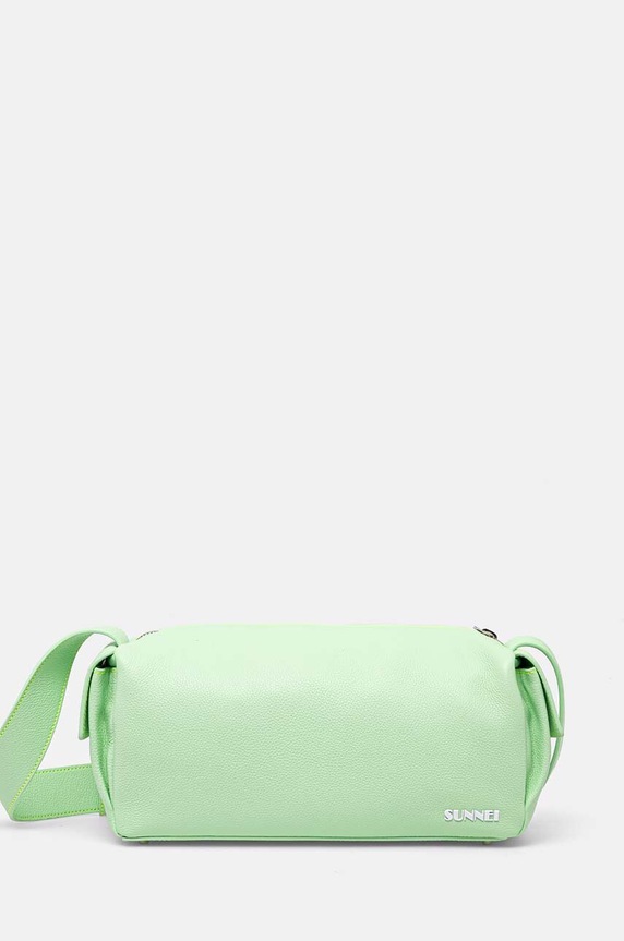 Sunnei poseta de piele uni verde MACCWBAG006