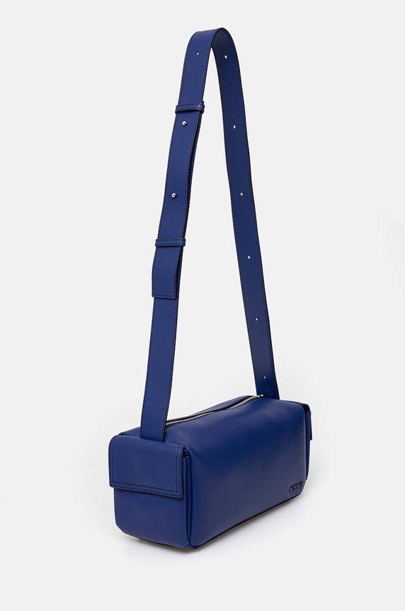 Кожена чанта Sunnei MACCWBAG017 син AW24