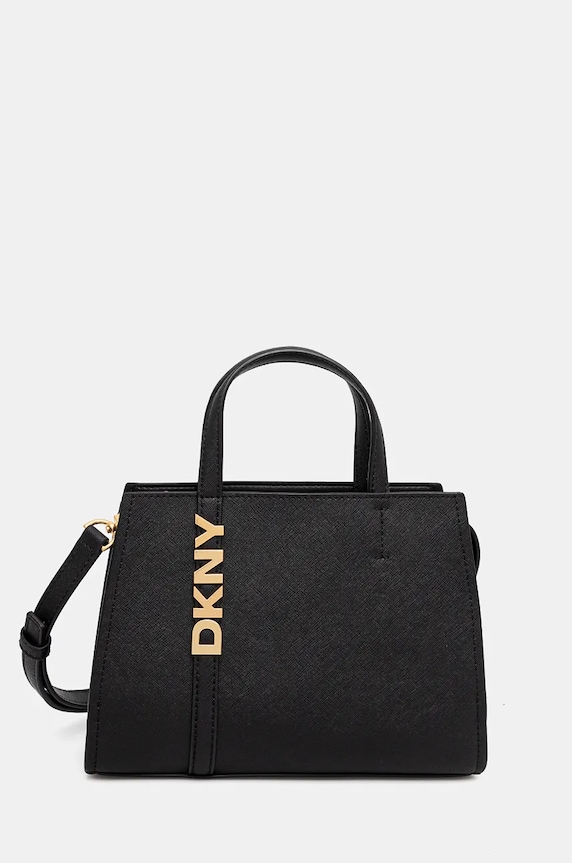 DKNY Geantă crossbody de damă din piele nu incape in A4 negru R43EYG56